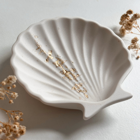 Gold Scallop Shell Trinket Dish